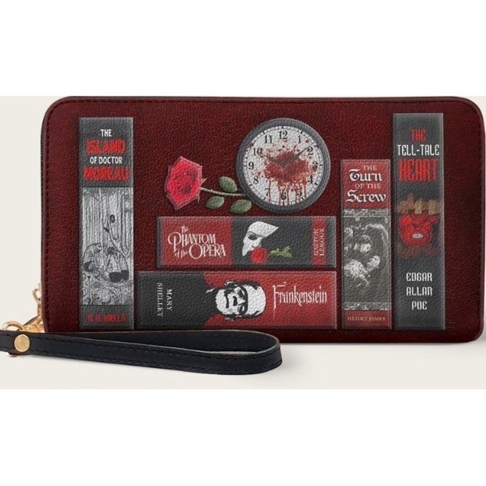 The Crimson Codex Wallet Horror Goth Halloween New NWT Grunge Emo Excellent